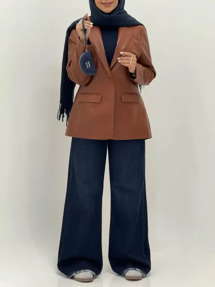 3775-کت چرم امگا