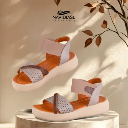 کفش زنانه چرم تابستانی کد 2041004