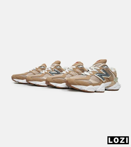 کفش کتانی مردانه و زنانه قهوه ای کرم طوسی NEW BALANCE 9060 مدل 5299