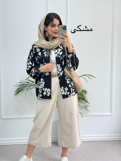 مانتو شومیزی گلی