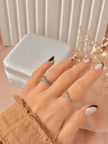 انگشتر ضربدری نگینی ژوپینگ