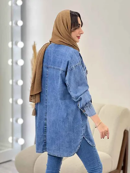 مانتو جین جیب پاکتی ناهید