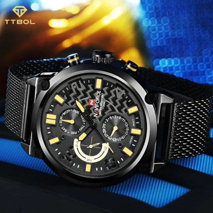 ساعت مچی مردانه ناوی فورس NAVIFORCE NF9068S B/Y/B