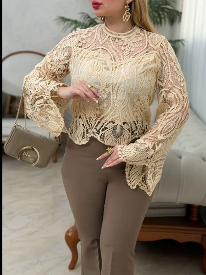 شومیز دانتل وارداتی مروارید 3933