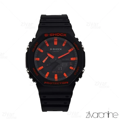 ساعت جی شاک GA2100 مردانه مشکی ایندکس قرمز 105820