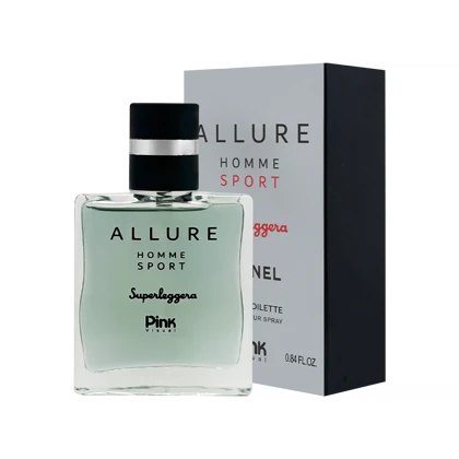 ادوپرفیوم مردانه مینیاتوری پینک ویژوآل Pink مدل شنل الور هوم اسپرت سوپرلجرا Chanel Allure Homme Sport Superleggera حجم 30 میلی لیتر - New