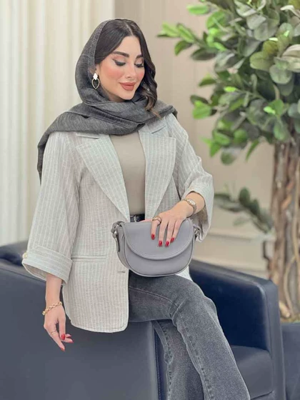 مانتو آستین پاکتی جیب نما ترگل