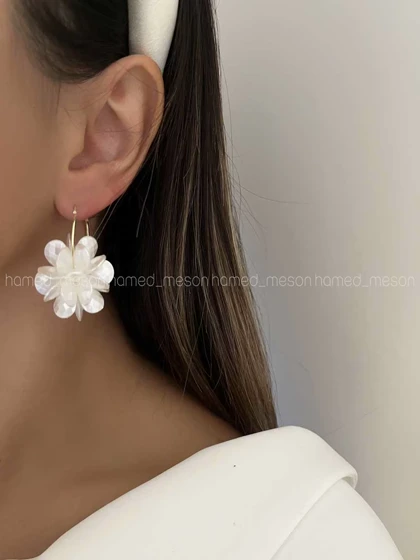 گوشواره گل و حلقه