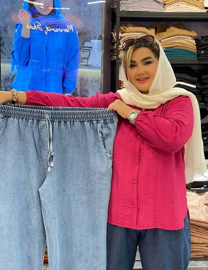 شلوار جین بگ کاغذی کد : 100301