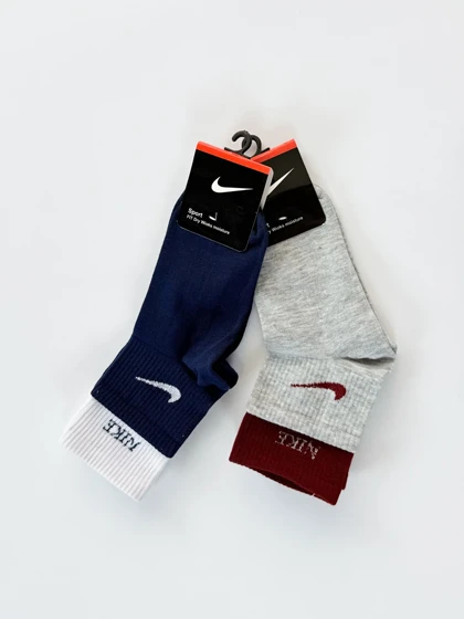 جوراب نیم ساق نخ پنبه دو کش نایکی Nike