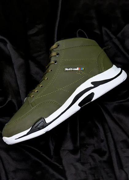 کفش ساق‌دار مردانه زیتونی مدل EMTO ویژه