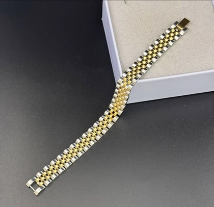 دستبند رولکس مردانه و زنانه دو رنگ طلایی نقره ای Rolex bracelet Silvergold