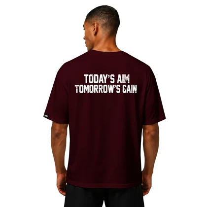 تیشرت مردانه زنانه اورسایز نخی 1991 today's aim tomorrow's gain مدل TS19115