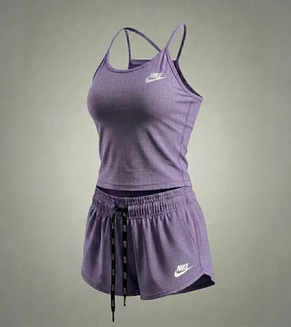 ست ورزشی زنانه کراپ بندی و شورتک nike