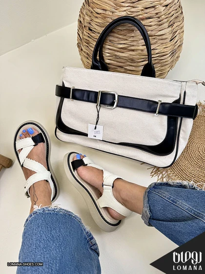 ست کیف وندا و صندل تسمه ای جودون لومانا