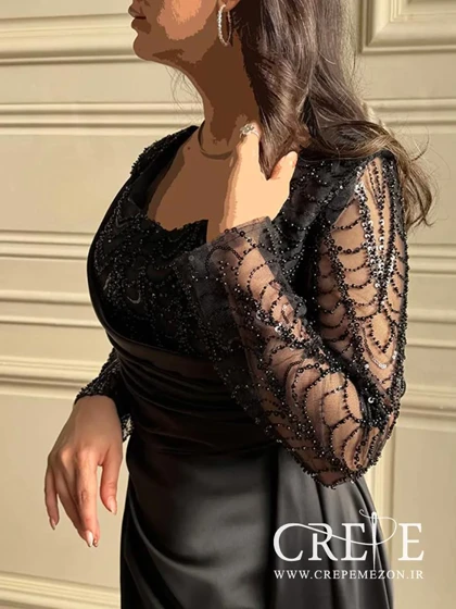 ماکسی ساتن سنگدوزی لیندا