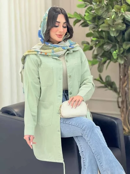 مانتو پایین بند چهار جیب