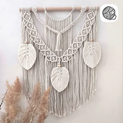 دیوار کوب مکرومه بافی مدل پانیذ (طول 70cm)