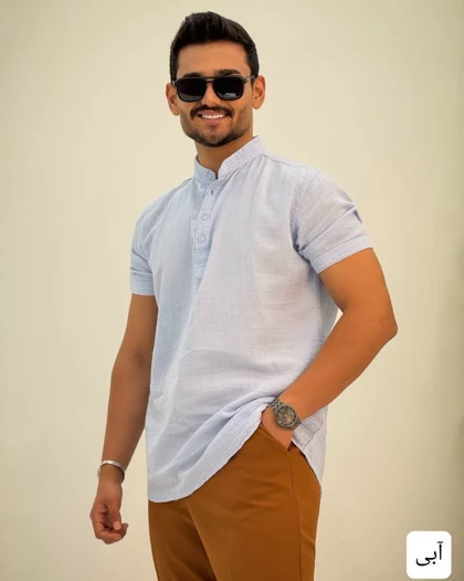 پیراهن ساده مردانه دبل فیس_کد4305