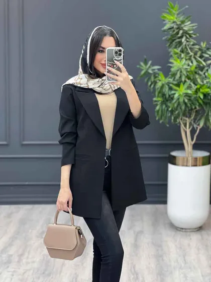 مانتو کتی پشت ژیله دار