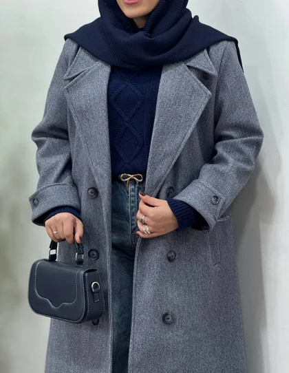 پالتو فوتر بلند آستردار آیسو آهو