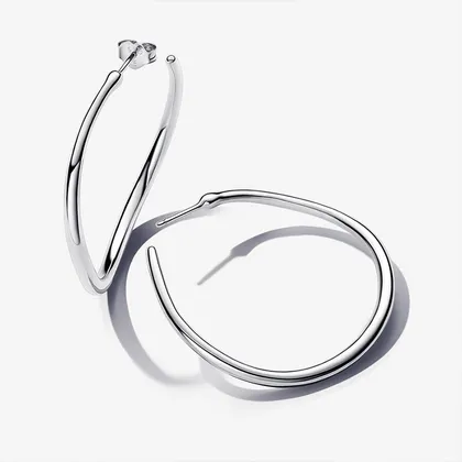 گوشواره حلقه‌ای باز به شکل ارگانیک پاندورا