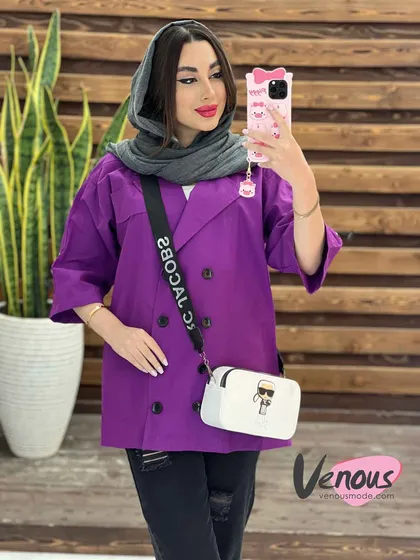 مانتو لینن هشت دکمه