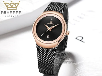 ساعت نیوی فورس زنانه بند حصیری Naviforce NF5004L