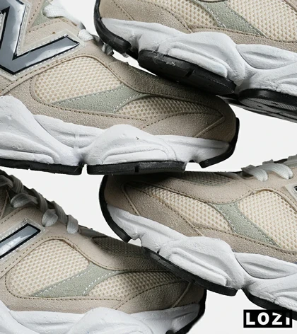 کفش کتانی مردانه و زنانه کرم آبی NEW BALANCE 9060 مدل 7314