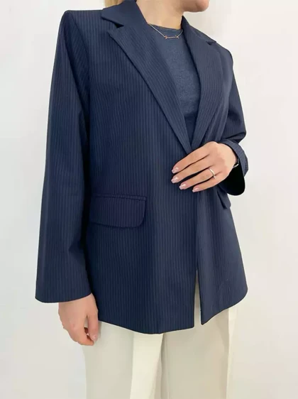 کت زنانه فاستونی سرمه‌ای اسکارلت (Scarlet) سین استایل