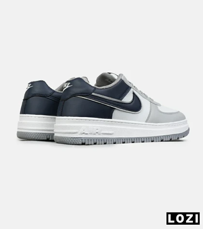 کفش مردانه و زنانه سفید طوسی سرمه ای NIKE AIR FORCE مدل 8161