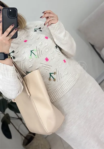 ست بافت و سارافون گلدوزی