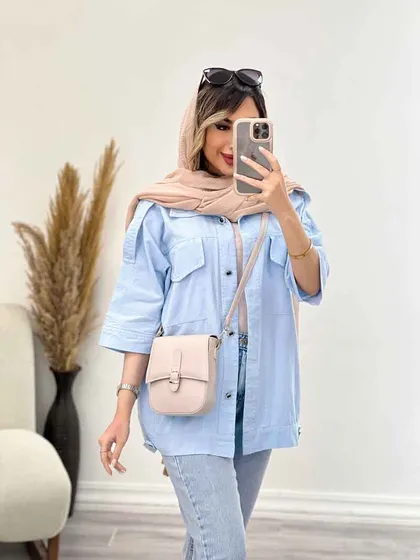 مانتو سرشانه پاگن دو جیب