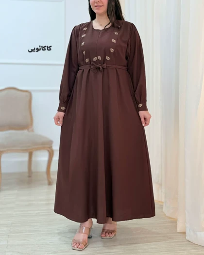 پیراهن مانتویی زنانه برگ ( بالا زیپ‌دار ) کد محصول - (پیراهن زنانه پیراهن ساحلی )