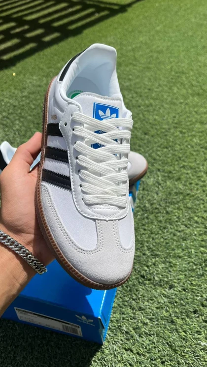 کتانی آدیداس سامبا سفید مشکی adidas Samba OG White Black