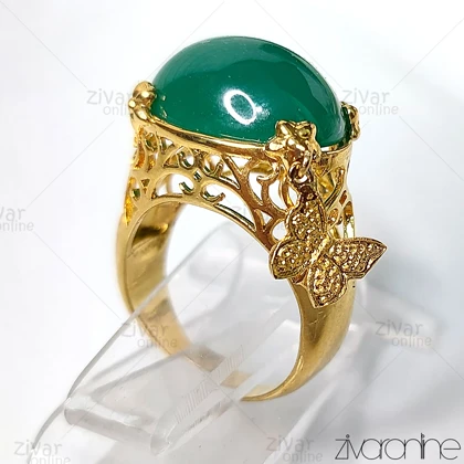 انگشتر زنانه یشم 30043