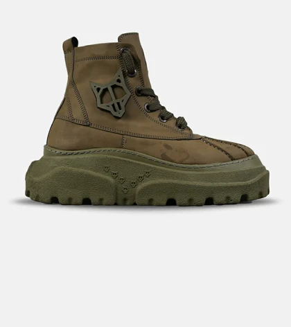 کفش کتانی ساق‌دار سبز Naked Wolfe مدل 7624