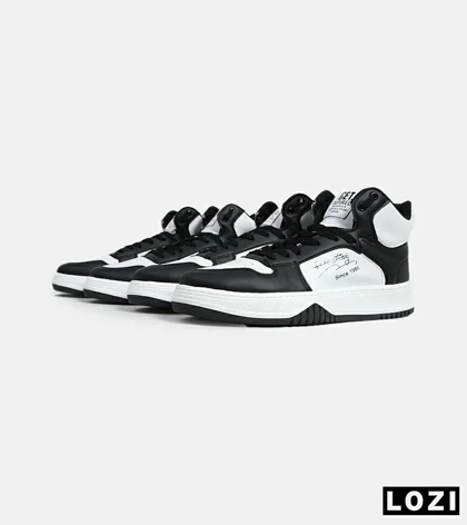 کفش کتانی ساق‌دار مردانه سفید مشکی VANS مدل 5937