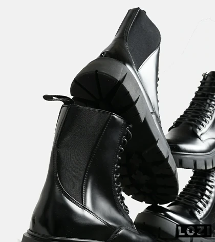 بوت مردانه چرمی مشکی ZARA مدل 5914