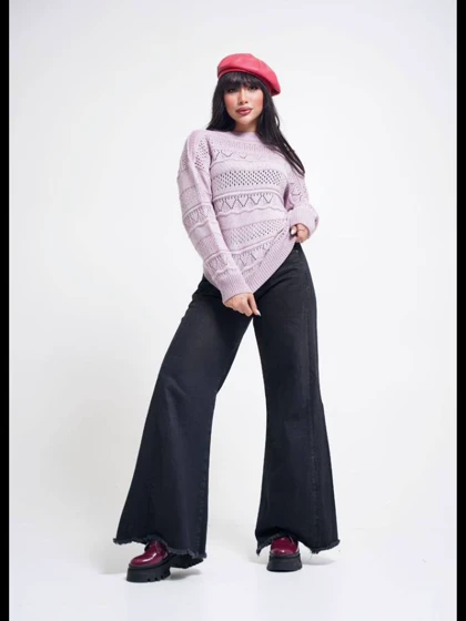 پلیور بافت مدل زنبوری