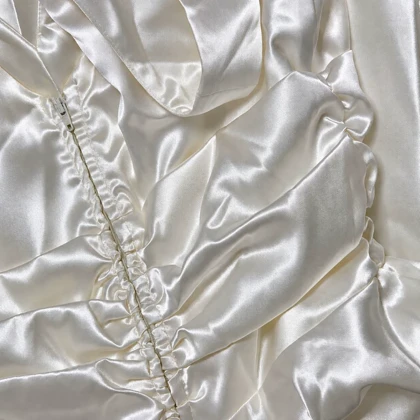 پیراهن مجلسی وارداتی سفید براق برند Vintage Allure انگلیس سایز 36 تا 40 کد 3437