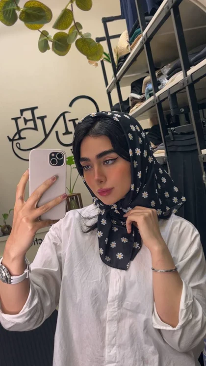 مینی اسکارف نخی بابونه 4285