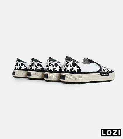 کفش اسنیکرزونس مشکی سفید Amiri Stars مدل 6033