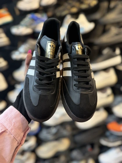 کتانی سامبا زنانه مشکی سفید