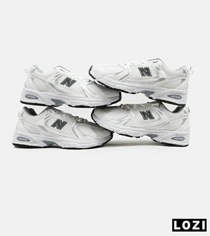 کفش کتانی مردانه و زنانه سفید طوسی NEW BALANCE 530 مدل 5330