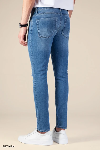 شلوار جین مردانه اسلیم زاپ‌دار