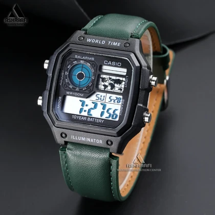 ساعت کاسیو بند چرمی Casio AE-1200WH-1832