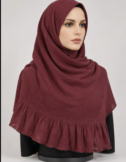 شال پلیسه پایین چین‌دار زنانه