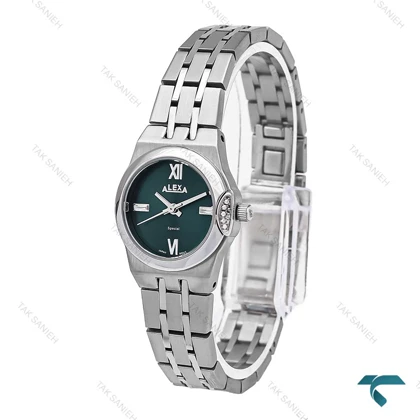 ساعت الکسا Special زنانه سیلور صفحه سبز Alexa-6138-L