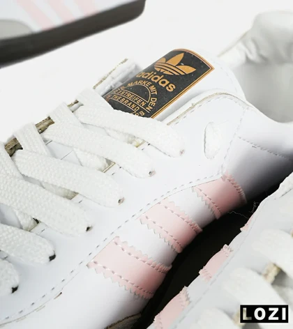 کفش کتانی زنانه سامبا سفید صورتی ADIDAS Samba مدل 7304